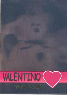 TY Beanie Babies BBOC Card - Series 2 Rare Bear (GREEN) - VALENTINO (#/8888)