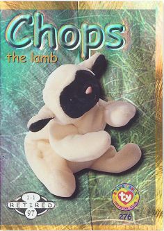 TY Beanie Babies BBOC Card - Series 2 Retired (SILVER) - CHOPS the Lamb