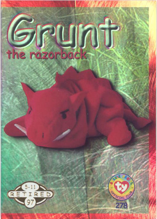 grunt beanie baby