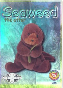 TY Beanie Babies BBOC Card - Series 2 Retired (SILVER) - SEAWEED the Otter