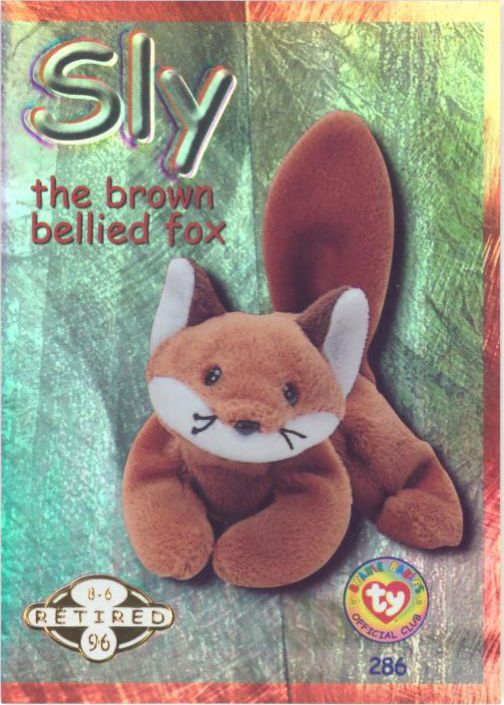sly beanie baby