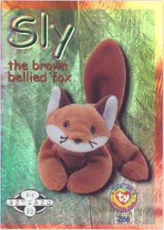 TY Beanie Babies BBOC Card - Series 2 Retired (SILVER) - SLY the Brown Bellied Fox