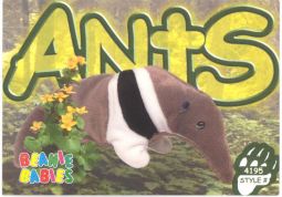 TY Beanie Babies BBOC Card - Series 3 Common - ANTS the Anteater