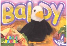 TY Beanie Babies BBOC Card - Series 3 Common - BALDY the Eagle