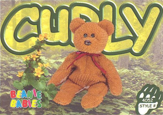 4052 for sale online Ty Beanie Babies Curly The Bear Plush 