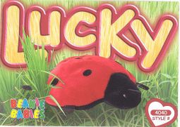 TY Beanie Babies BBOC Card - Series 3 Common - LUCKY the Ladybug