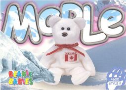 TY Beanie Babies BBOC Card - Series 3 Common - MAPLE the Canadian Bear