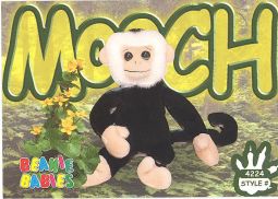 TY Beanie Babies BBOC Card - Series 3 Common - MOOCH the Spider Monkey