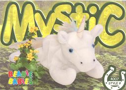 TY Beanie Babies BBOC Card - Series 3 Common - MYSTIC the Unicorn