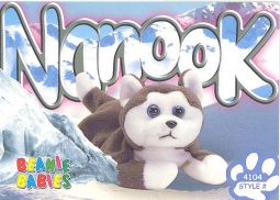 TY Beanie Babies BBOC Card - Series 3 Common - NANOOK the Husky