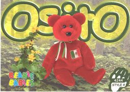 TY Beanie Babies BBOC Card - Series 3 Common - OSITO the Mexican Bear