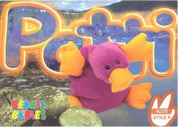 TY Beanie Babies BBOC Card - Series 3 Common - PATTI the Platypus
