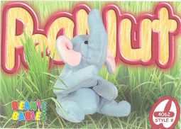 TY Beanie Babies BBOC Card - Series 3 Common - PEANUT the Elephant