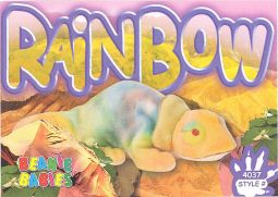 TY Beanie Babies BBOC Card - Series 3 Common - RAINBOW the Chameleon