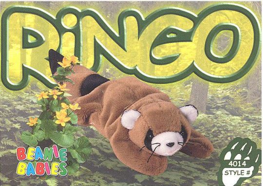 TY Beanie Babies BBOC Card Series 3 Common RINGO the Raccoon BBToyStore Toys Plush Trading Cards Action Figures Games online retail store shop sale