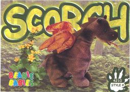 TY Beanie Babies BBOC Card - Series 3 Common - SCORCH the Dragon