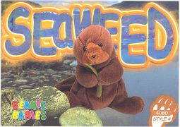 TY Beanie Babies BBOC Card - Series 3 Common - SEAWEED the Otter