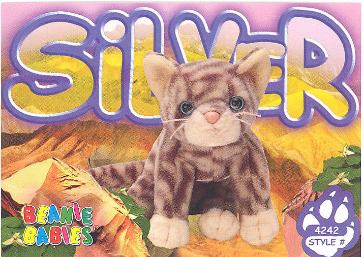 POUNCE the Cat TY Beanie Babies BBOC Card Series 1 Common NM/Mint 