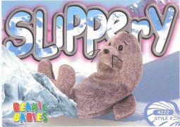 TY Beanie Babies BBOC Card - Series 3 Common - SLIPPERY the Seal
