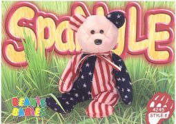 TY Beanie Babies BBOC Card - Series 3 Common - SPANGLE the Bear