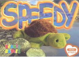TY Beanie Babies BBOC Card - Series 3 Common - SPEEDY the Turtle