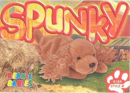 TY Beanie Babies BBOC Card - Series 3 Common - SPUNKY the Cocker Spaniel