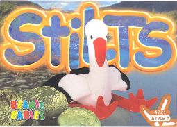 TY Beanie Babies BBOC Card - Series 3 Common - STILTS the Bird