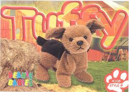 TY Beanie Babies BBOC Card - Series 3 Common - TUFFY the Terrier