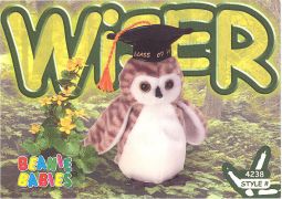 TY Beanie Babies BBOC Card - Series 3 Common - WISER the Graduation Owl