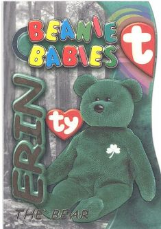 TY Beanie Babies BBOC Card - Series 3 - Beanie/Buddy Left (GOLD) - ERIN the Bear
