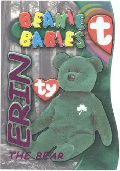 TY Beanie Babies BBOC Card - Series 3 - Beanie/Buddy Left (MAGENTA) - ERIN the Bear