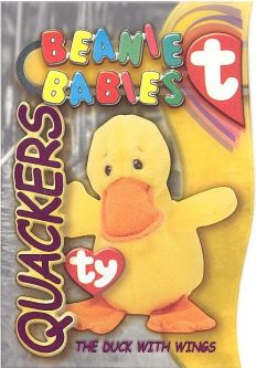 TY Beanie Babies BBOC Card - Series 3 - Beanie/Buddy Left (MAGENTA) - QUACKERS the Duck with Wings