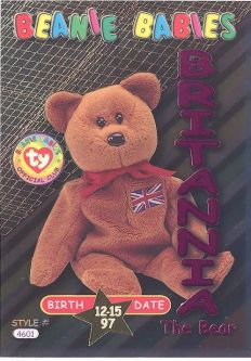 TY Beanie Babies BBOC Card - Series 3 Birthday (MAGENTA) - BRITANNIA the Bear