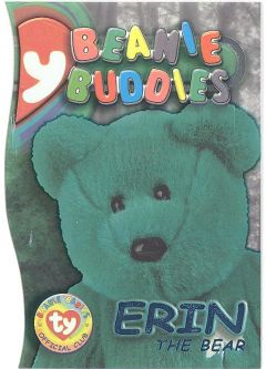 TY Beanie Babies BBOC Card - Series 3 - Beanie/Buddy Right (TEAL) - ERIN the Bear