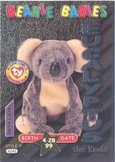 TY Beanie Babies BBOC Card - Series 3 Birthday (SILVER) - EUCALYPTUS the Koala