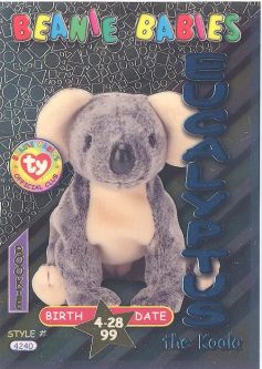 TY Beanie Babies BBOC Card - Series 3 Birthday (TEAL) - EUCALYPTUS the Koala