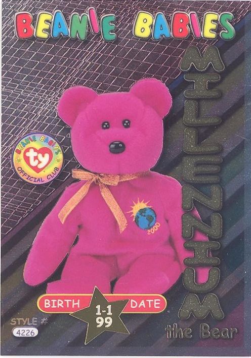 Ty Beanie Babies Millennium Bear Birthday January 1 1999 for sale online