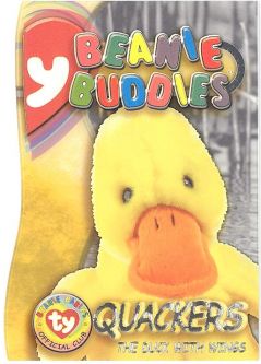 TY Beanie Babies BBOC Card - Series 3 - Beanie/Buddy Right (SILVER) - QUACKERS the Duck with Wings