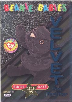 TY Beanie Babies BBOC Card - Series 3 Birthday (TEAL) - VELVET the Panther