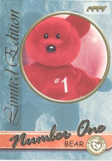 TY Beanie Babies BBOC Card - Series 3 Limited Edition - #1 BEAR