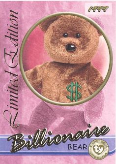 TY Beanie Babies BBOC Card - Series 3 Limited Edition - BILLIONAIRE the Bear