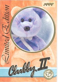 TY Beanie Babies BBOC Card - Series 3 Limited Edition - CLUBBY 2 the Bear