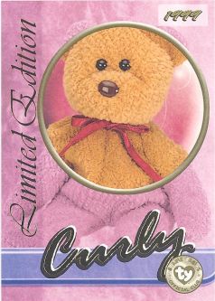 TY Beanie Babies BBOC Card - Series 3 Limited Edition - CURLY the Bear