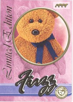 TY Beanie Babies BBOC Card - Series 3 Limited Edition - FUZZ the Bear