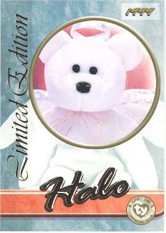 TY Beanie Babies BBOC Card - Series 3 Limited Edition - HALO the Angel Bear