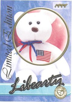 TY Beanie Babies BBOC Card - Series 3 Limited Edition - LIBEARTY the Bear
