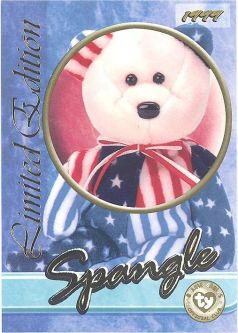 TY Beanie Babies BBOC Card - Series 3 Limited Edition - SPANGLE the Bear