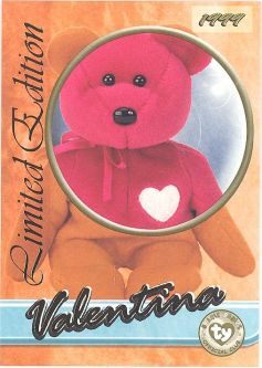 TY Beanie Babies BBOC Card - Series 3 Limited Edition - VALENTINA the Bear