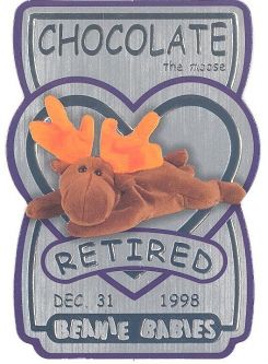 TY Beanie Babies BBOC Card - Series 3 Retired (SILVER) - CHOCOLATE the Moose (#/3600) TY Beanie Babies BBOC Card - Series 3 Retired (SILVER) - CHOCOLATE the Moose (#/3600)