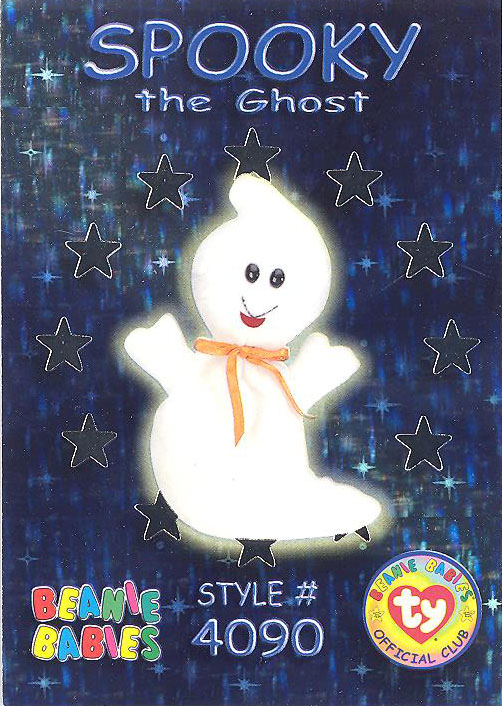 TY Beanie Babies BBOC Card Series 3 Wild (SILVER) SPOOKY the Ghost